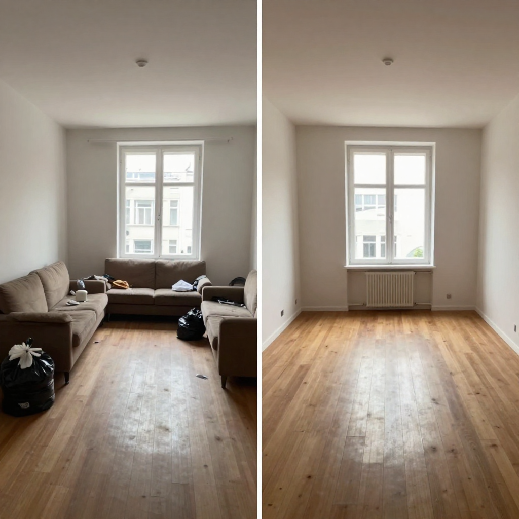 Voor en na ontruiming 1